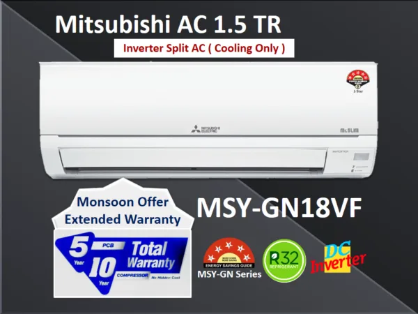 MSY-GN18VF mitsubishi invetert ac GN series 1.5 ton