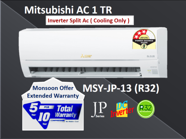 MSY-JP13VF R32,1 TON MITSUBISHI INVERTER AC JP SERIES