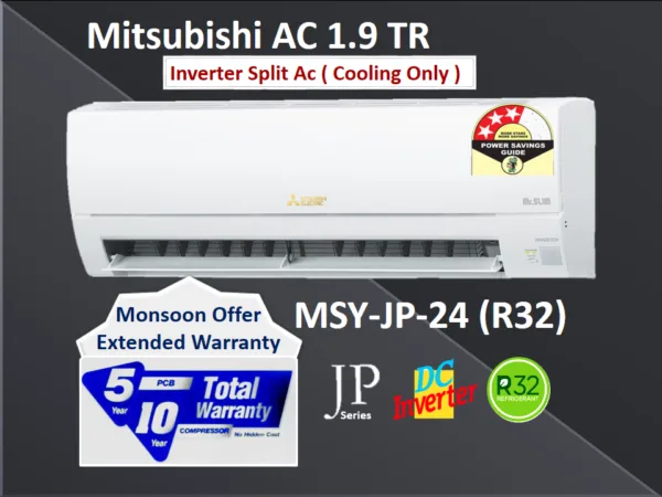 MSY-JP24VF R32,1.9 TON MITSUBISHI INVERTER AC JP SERIES